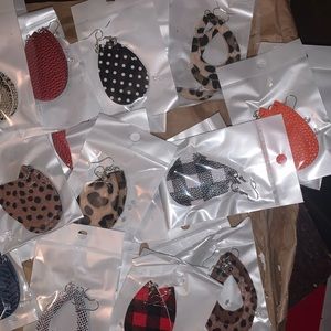 Faux leather earrings❤️